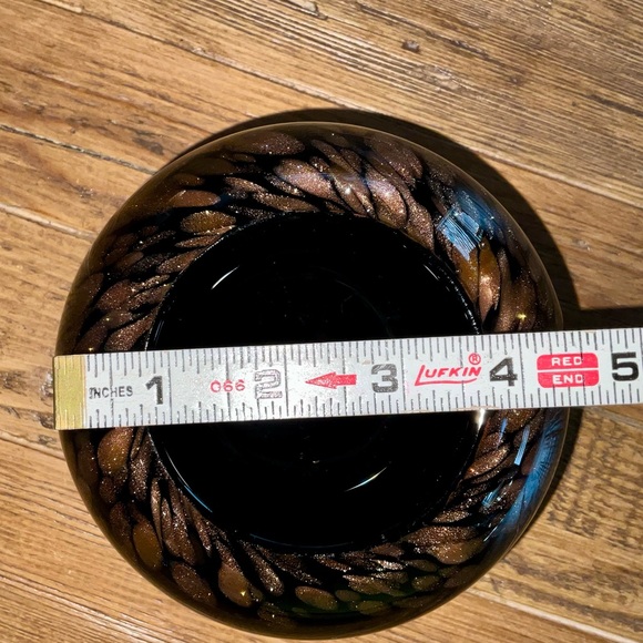 Beautiful decorative bowl/decorative piece in black with sparkly brown glitter - Picture 9 of 12
